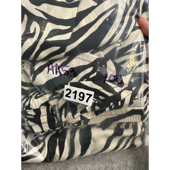 Rachel Zoe Wide Leg Bold Animal Print Pants Small Black Ivory Womens Pull On - Picture 10 of 10